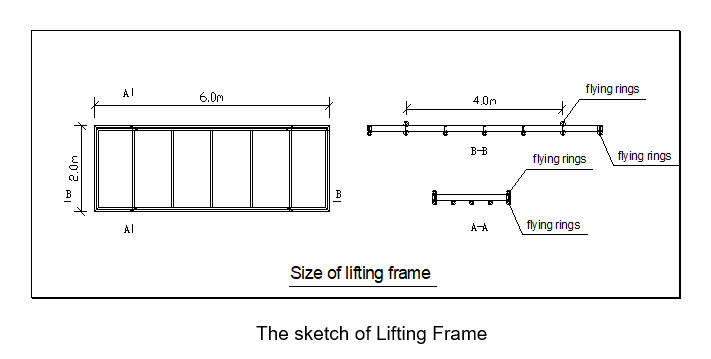 The sketch of Lifting Frame